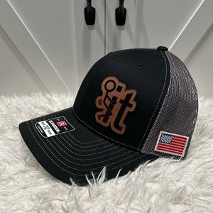 Laser engraved F* It Richardson 112 trucker hat.